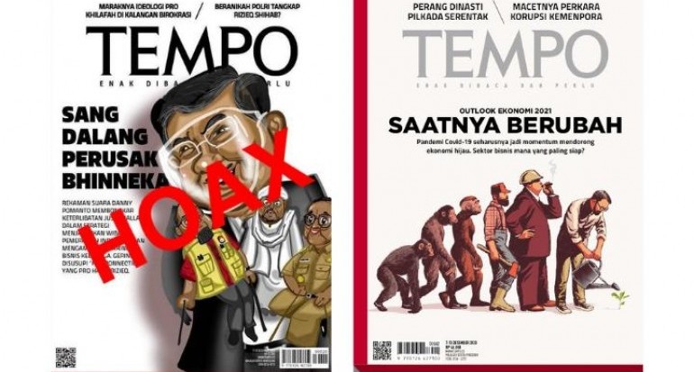 Hoax! Cover Majalah Tempo Berjudul Sang Dalang Perusak Bhinneka 