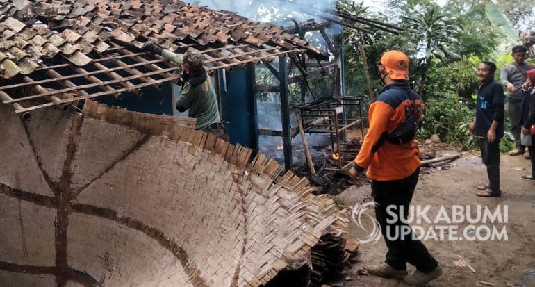 Kebakaran di Lokasi Pergerakan Tanah Ciherang Sukabumi, Begini Kronologinya