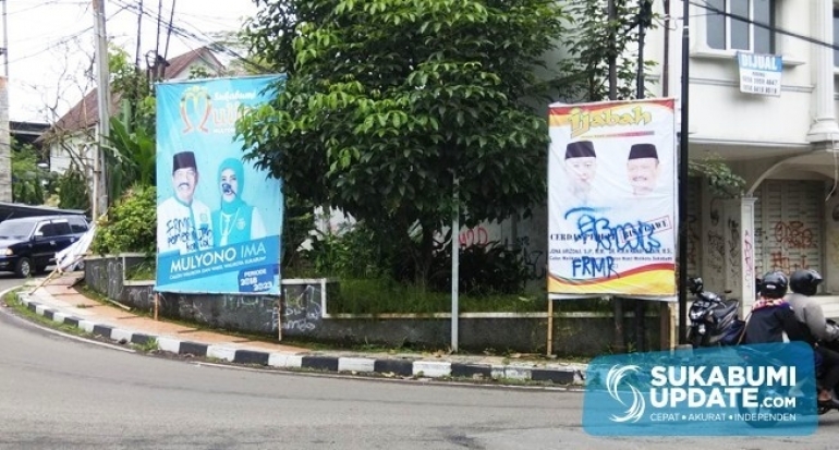 Panwaslu Kota Sukabumi Bakal Cabut Baliho yang Dicorat-coret