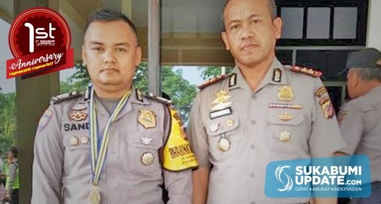 Bhabinkamtibmas Karang Tengah Kabupaten Sukabumi Brigadir Sandi Praja, Terima Medali Lapis Emas