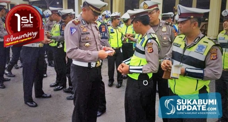 Ketika Propam Polres Sukabumi Kota Periksa Wajah dan Model Rambut Anggota Sat Lantas