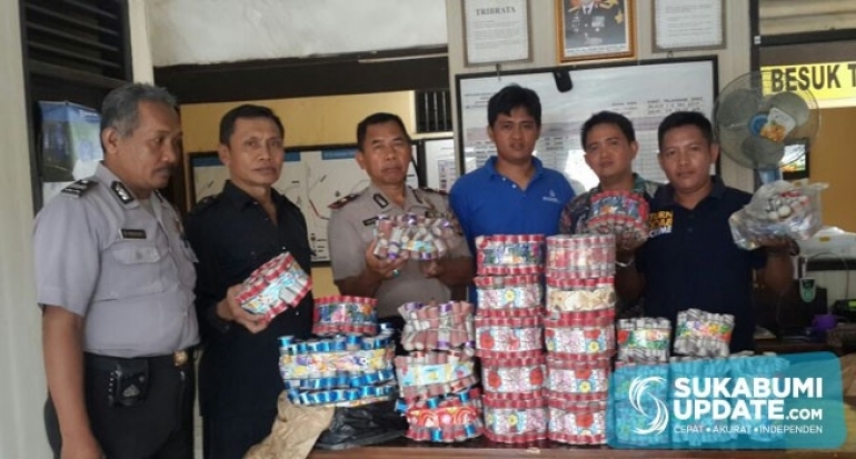 Lagi, Polisi Sita Ribuan Petasan di Palabuhanratu Kabupaten Sukabumi 