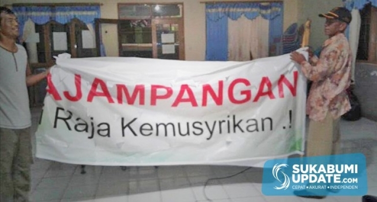 Spanduk Provokatif di Cibitung Kabupaten Sukabumi Diturunkan