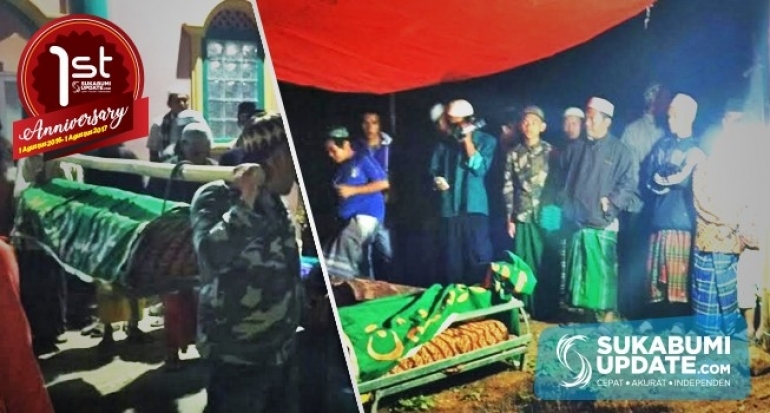 Ratusan Pelayat Antar Jenazah Yayan Warga Ciganda Kabupaten Sukabumi ke TPU Cibeurem