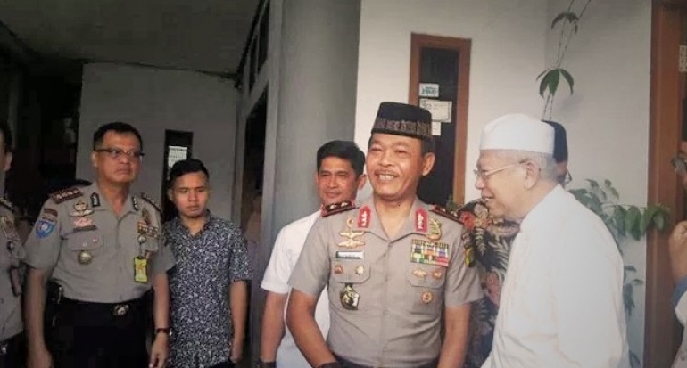 Pekan Pertama Jabat Kapolda, Idham Azis Sambangi KH Maruf Amin