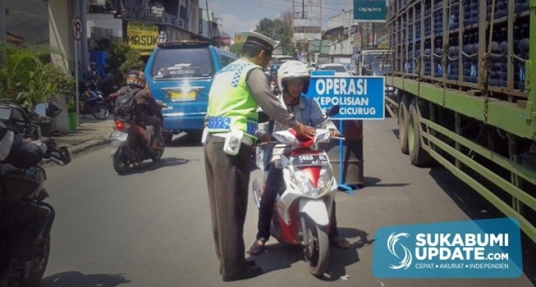 Ops C3 Polsek Cicurug Kabupaten Sukabumi Tilang Dua Pengendara