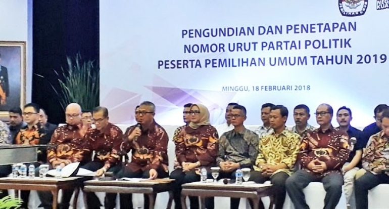 Daftar Nomor Urut Partai Politik Peserta Pemilu 2019