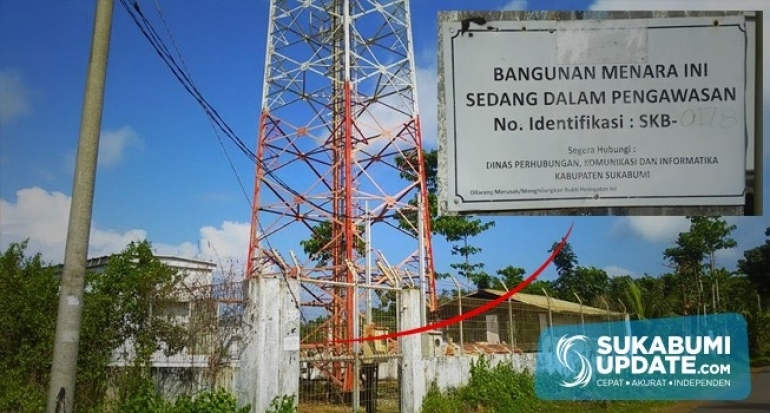 Lagi, Menara Tower Milik TBG di Cigebang Kabupaten Sukabumi Berdiri Tanpa Izin