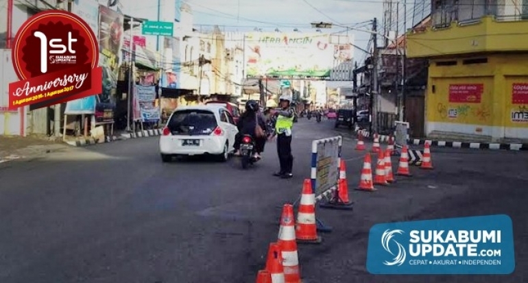 Jelang Lebaran Sat Lantas Polres Sukabumi Kota Berlakukan Pengalihan Arus Lalin 