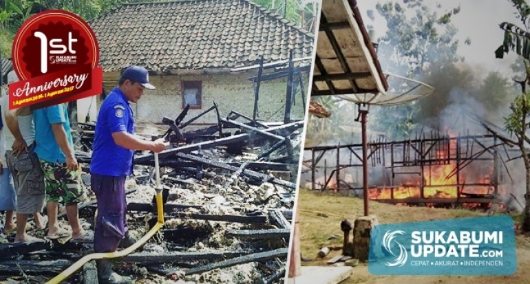 Lupa Matikan Kompor Saat Masak Air, Rumah Pedagang Kain Talagamurni Kabupaten Sukabumi Ludes Terbaka