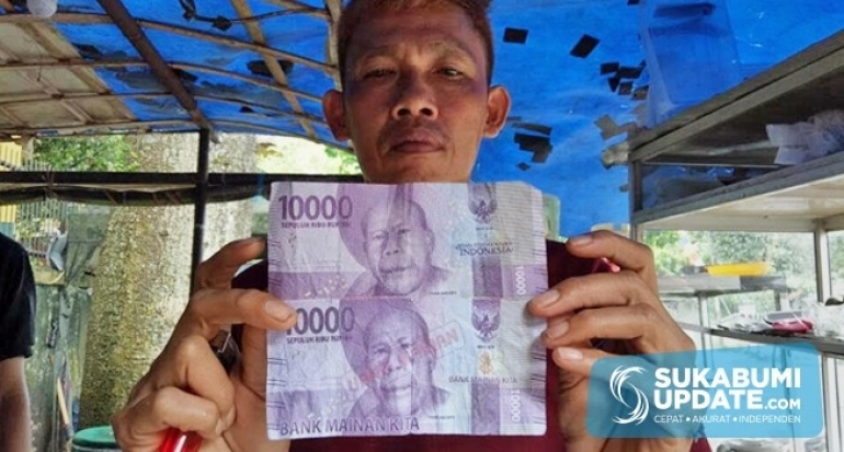 Beredar Uang Mainan Rp10 Ribu, Pedagang Kota Sukabumi Resah