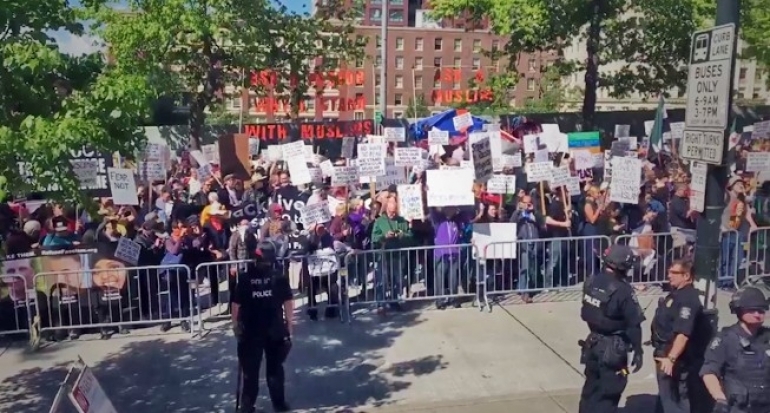 Pawai Anti-Islam Terbesar Digelar Serentak di Amerika Serikat