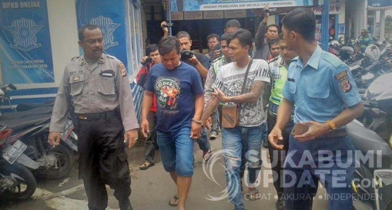Dua Pemuda Diamankan Sat Lantas Polres Sukabumi Kota