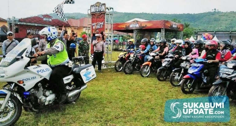 Moto Fun City Rally, Ajang Silaturahmi Ribuan Bikers Kabupaten Sukabumi