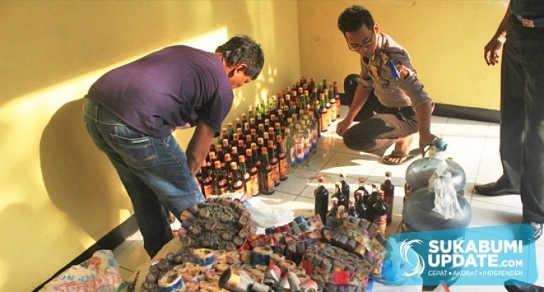 Ribuan Petasan dan Minol Disita Polsek Parungkuda dalam Operasi Cipta Kondisi