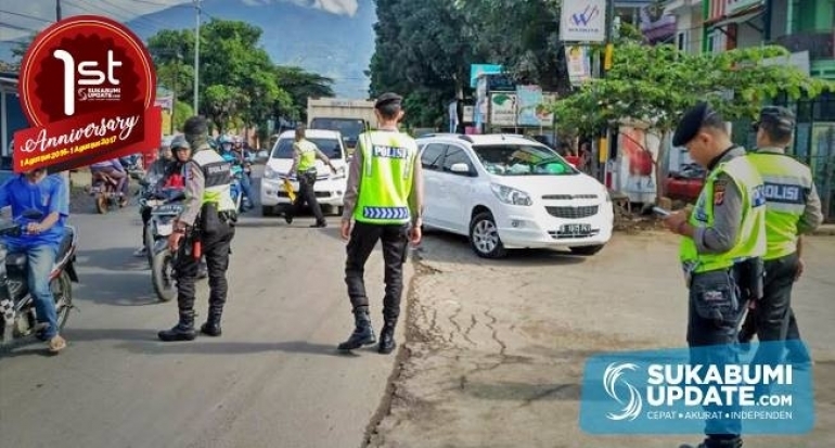 Antisipasi Macet Satlantas Polres Sukabumi Efektifkan Rekayasa Lalin