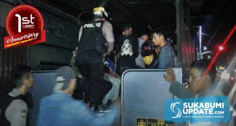 Diduga Anggota Berandal, Puluhan Remaja Tanggung Digelandang ke Mapolres Sukabumi Kota