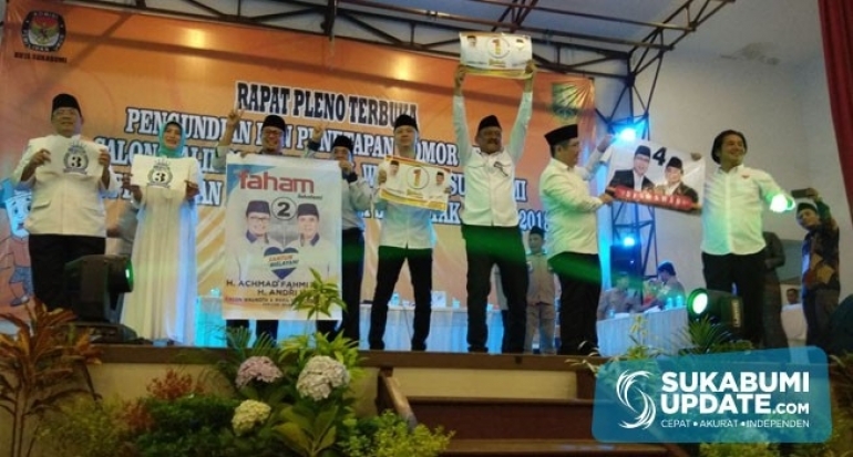 Simak ! Ini Nomor Urut Pasangan Calon di Pilkada Kota Sukabumi