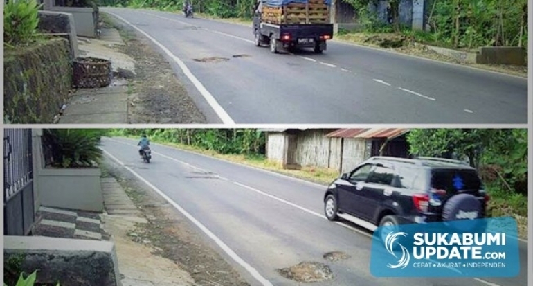 Berlubang, Sepuluh Titik Jalan Nasional Jampang Kulon-Surade Kabupaten Sukabumi
