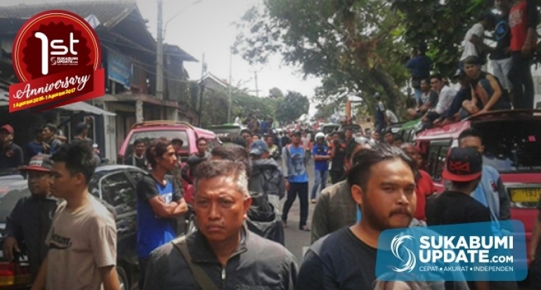 Sopir Angkot Nyaris Geruduk Kantor Go-Jek di Jalan Suryakencana Kota Sukabumi
