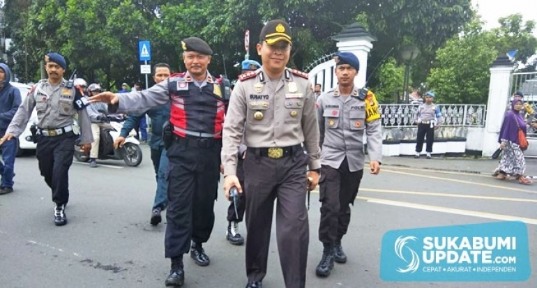 Dampingi Aksi Buruh SPSI, Polres Sukabumi Kota Terjunkan Seribu Anggota Gabungan