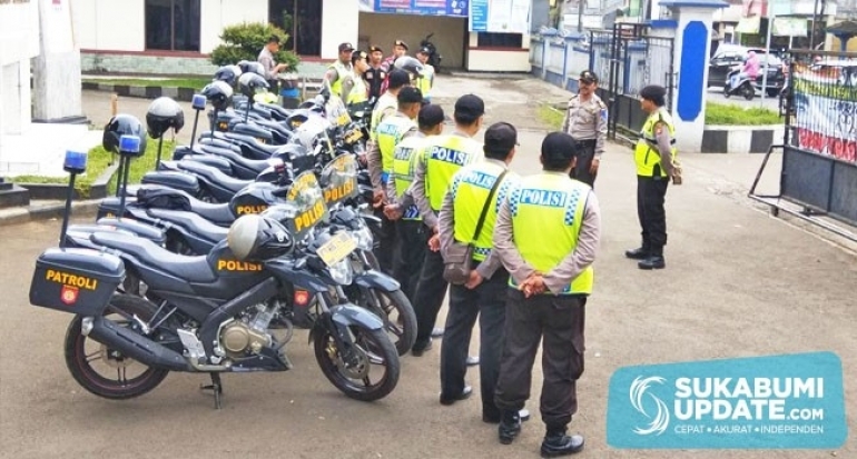 Polres Sukabumi Siagakan 14 Motor Turbinjali di Jalur Utama Cicurug