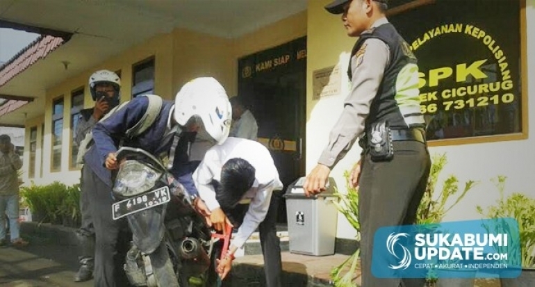 Lagi, Polsek Cicurug Kabupaten Sukabumi Gergaji Knalpot Racing
