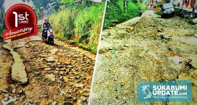 Jalan Rusak, Warga Talaga dan Cimahi Sentil Pemkab Sukabumi