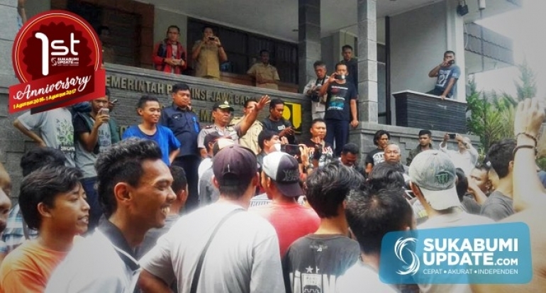 Protes Jalan Jembatan Rusak, Sopir Angkot Cibadak-Benda Kabupaten Sukabumi Ontrog BPJ BM Provinsi