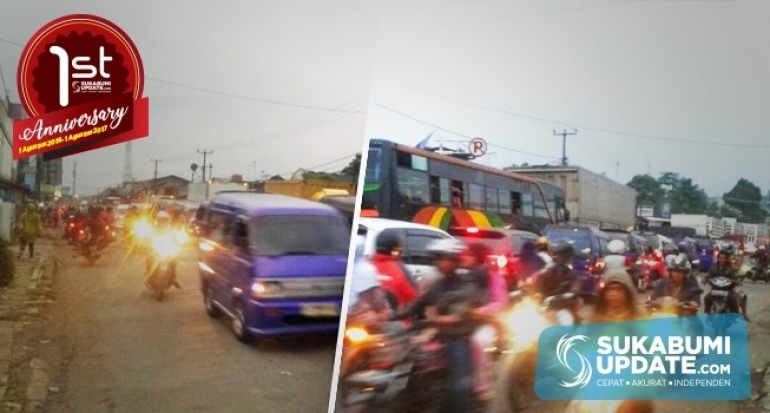 Info Lalin Senin 5/6 Jelang Berbuka Cicurug Padat Merayap