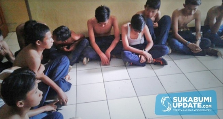 Belasan Pelajar SMP Swasta Diamankan Polsek Parakansalak, Resor Sukabumi