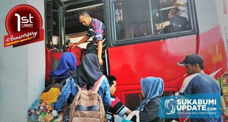 H+7 Terminal Cibadak Kabupaten Sukabumi Dipadati Calon Penumpang