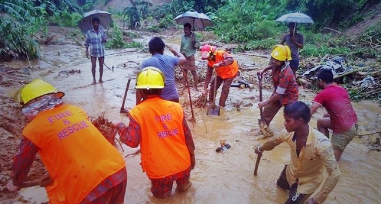 Longsor Bangladesh, Korban Tewas Menjadi 134 Orang