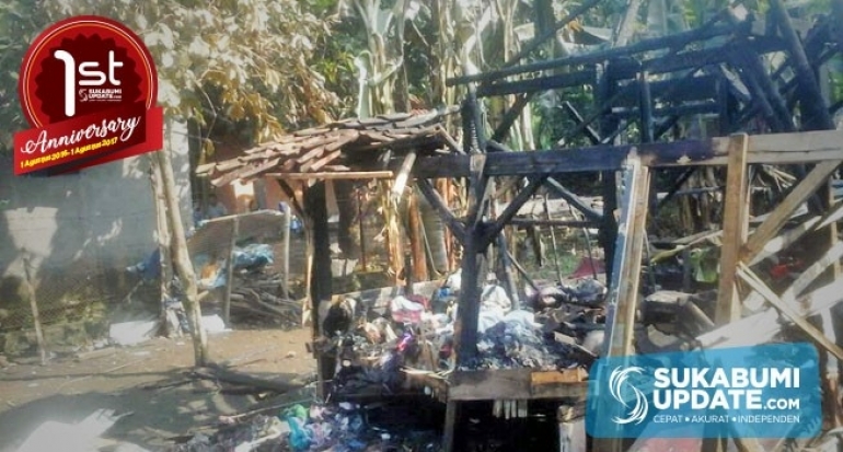 Rumah Enen Warga Cinyocok Kabupaten Sukabumi Ludes Terbakar