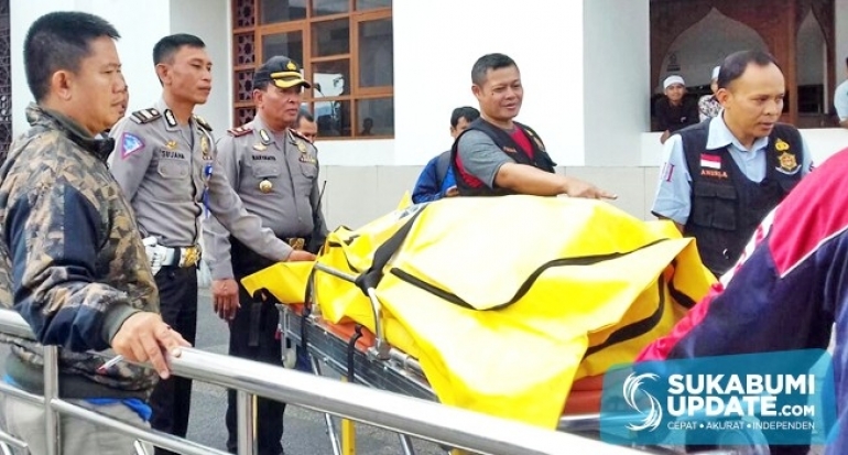 Seorang Pria Tewas di WC Masjid Agung Kota Sukabumi