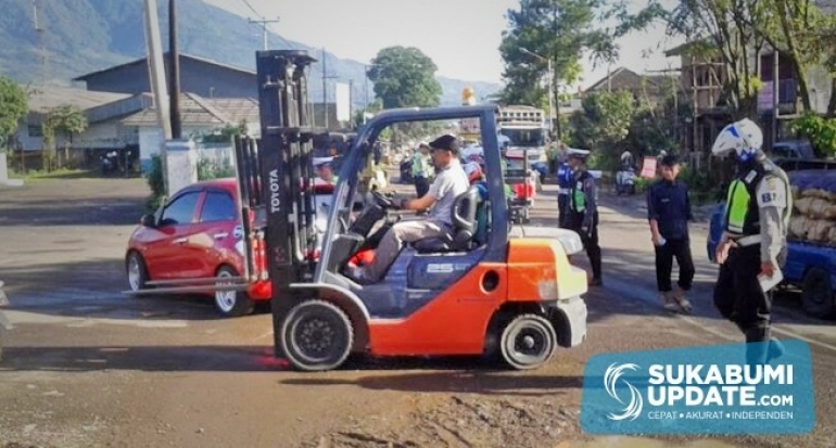 Satu Forklift dan Belasan Pelanggar Terjaring Opsgab di Cicurug Kabupaten Sukabumi